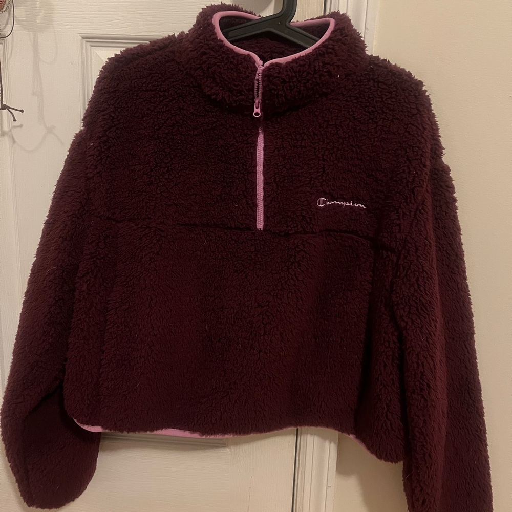 Champion cropped hoodie size L